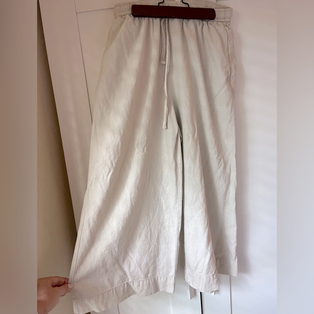 Max Studio Cream pants linen Fabric size m